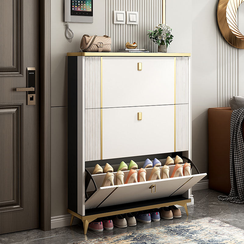 Ayling Shoe Storage, White and Grey