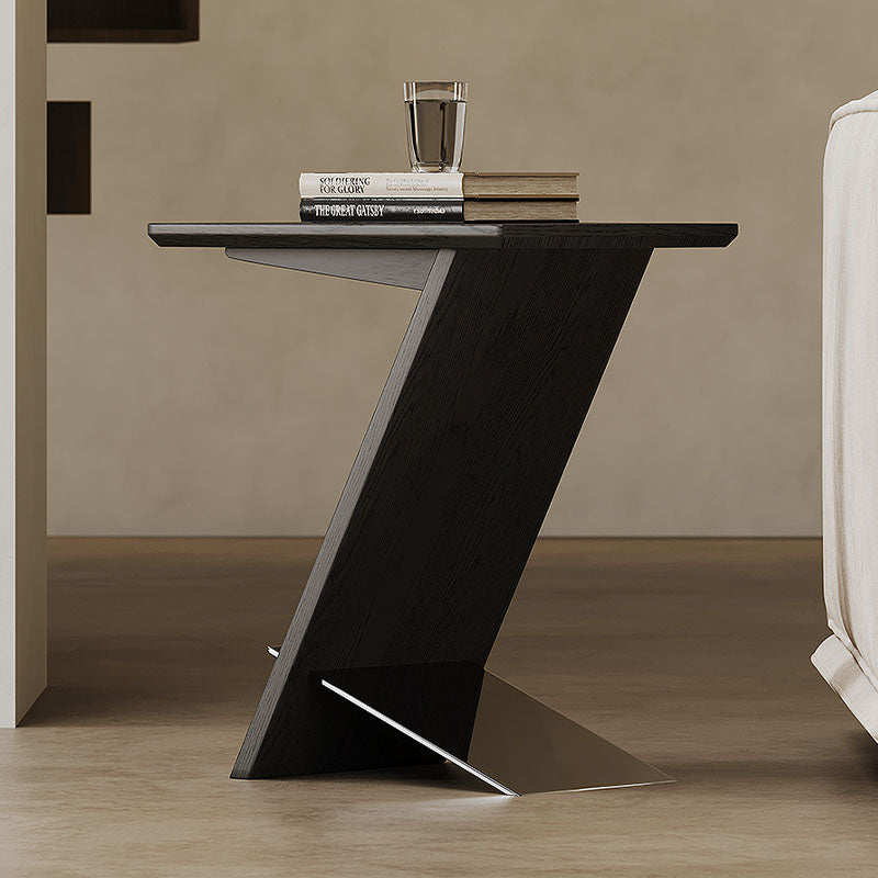 Eunice Side Table With Magazine Rack, Solid Wood