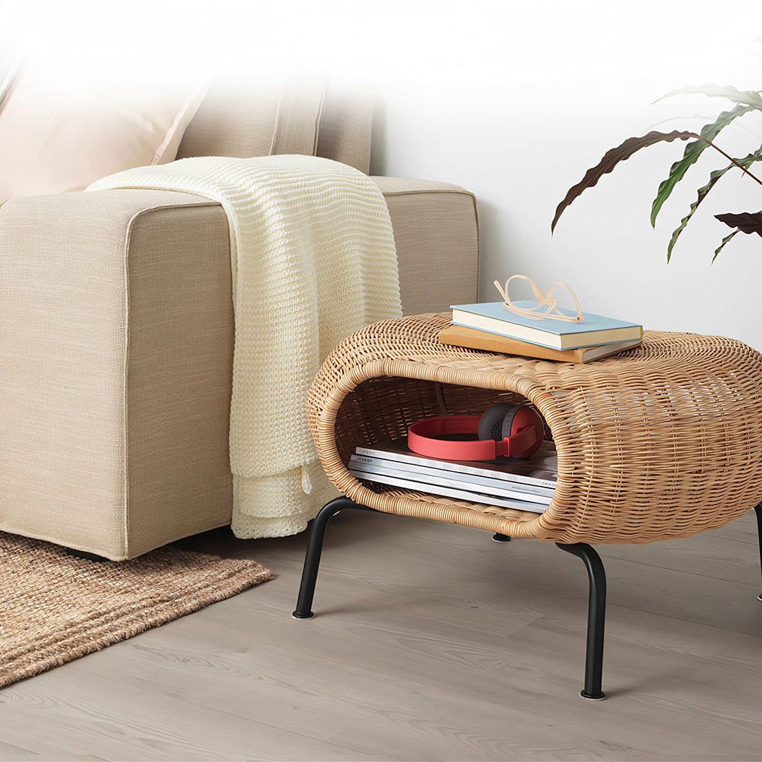 Serrano Outdoor Lounge Chair With Footstool, Rattan
