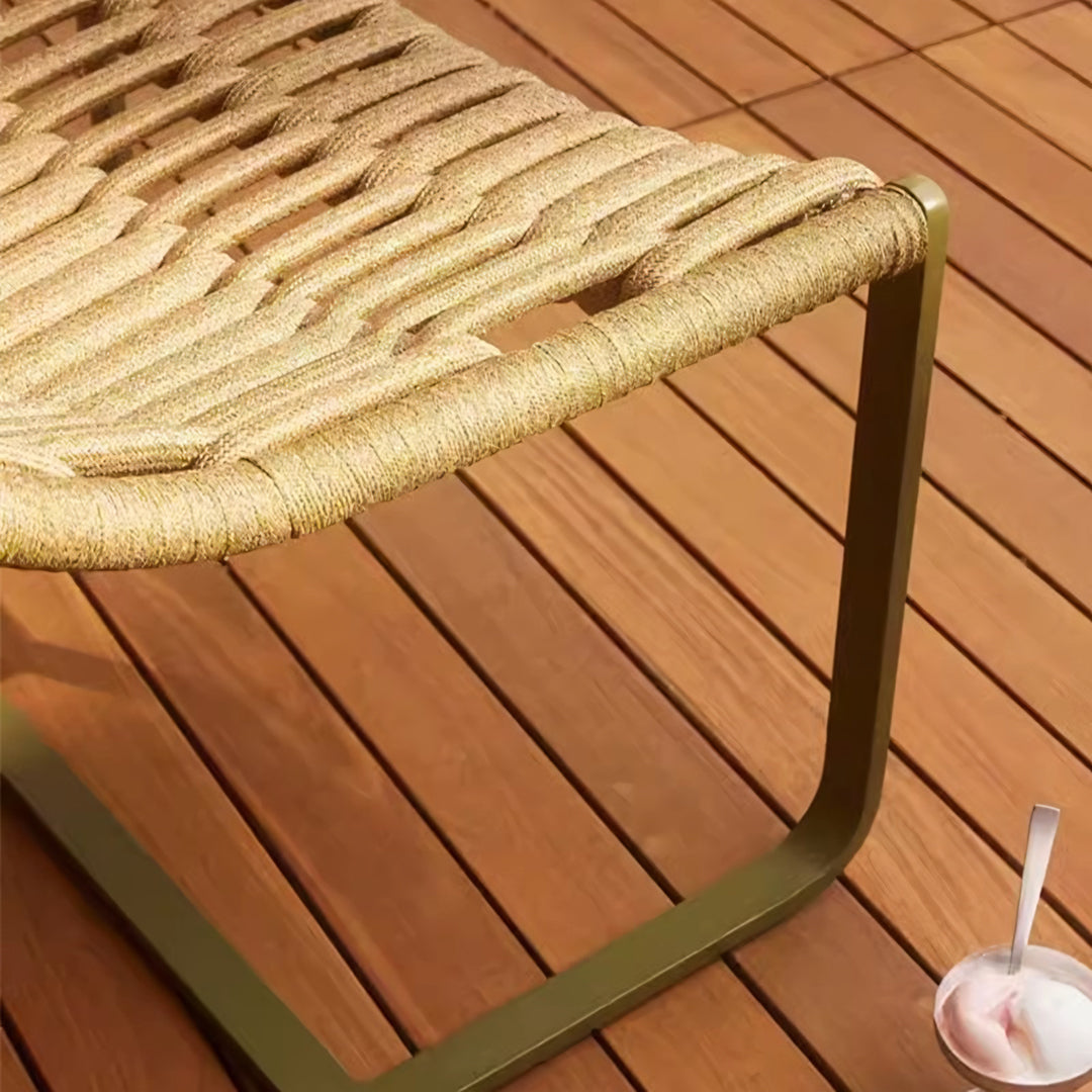Figueroa Outdoor Lounge Chair With Footstool, Rattan