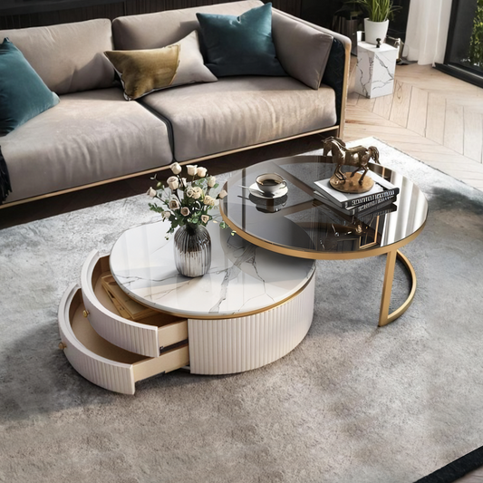 Bell Nesting Coffee Table, Glass